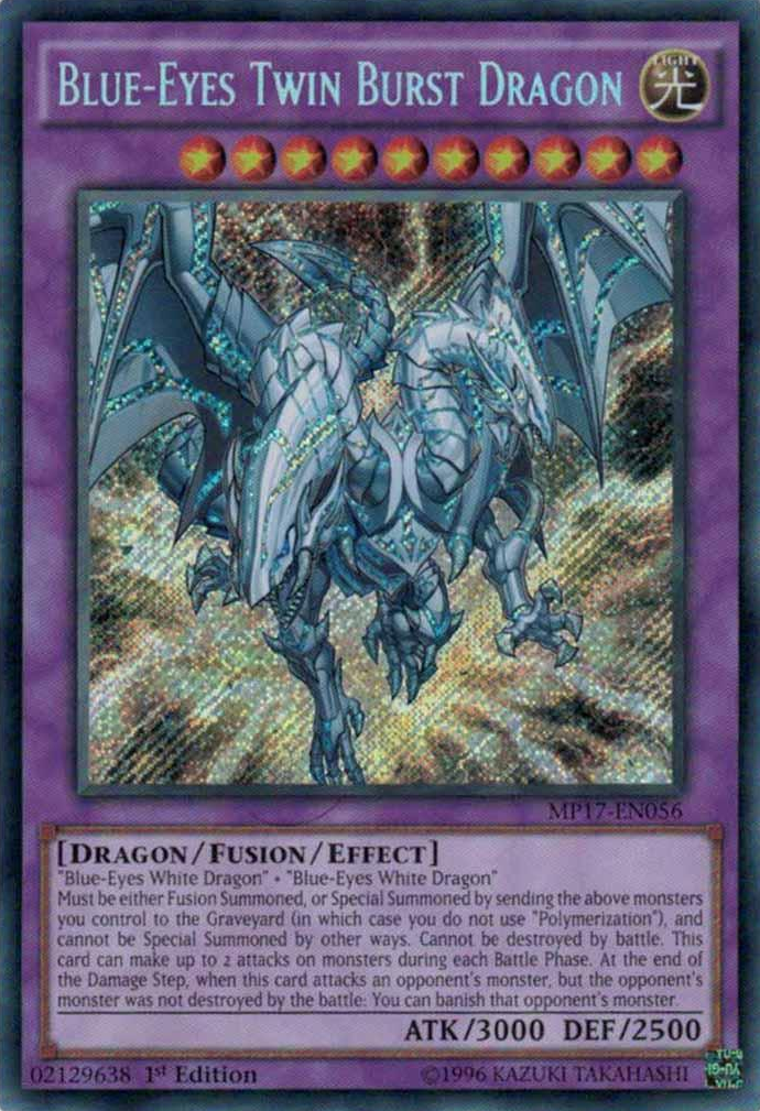 Blue-Eyes Twin Burst Dragon [MP17-EN056] Secret Rare | Card Merchant Takapuna