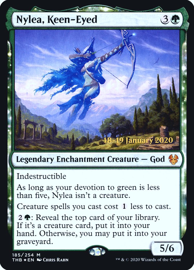 Nylea, Keen-Eyed [Theros Beyond Death Prerelease Promos] | Card Merchant Takapuna