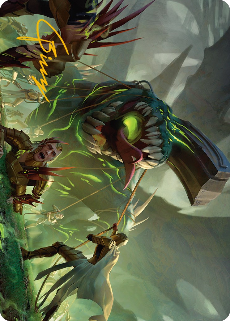 Noxious Assault Art Card (Gold-Stamped Signature) [Phyrexia: All Will Be One Art Series] | Card Merchant Takapuna