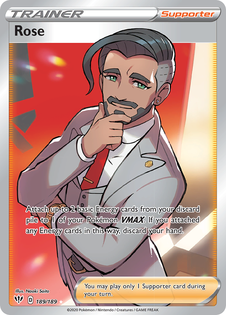 Rose (189/189) [Sword & Shield: Darkness Ablaze] | Card Merchant Takapuna