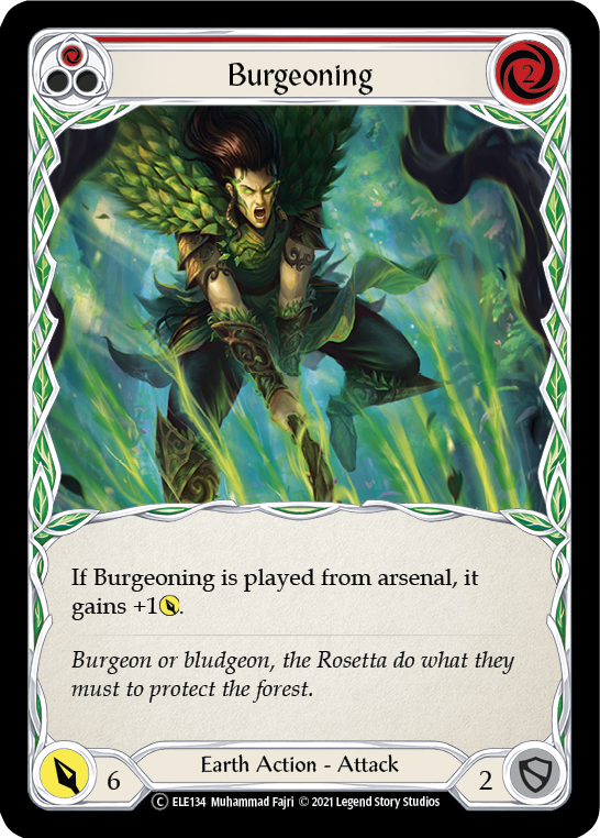 Burgeoning (Red) [U-ELE134] (Tales of Aria Unlimited)  Unlimited Normal | Card Merchant Takapuna