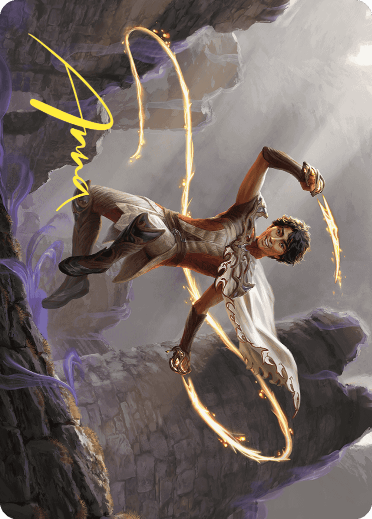 Kellan, the Fae-Blooded Art Card (Gold-Stamped Signature) [Wilds of Eldraine Art Series] | Card Merchant Takapuna