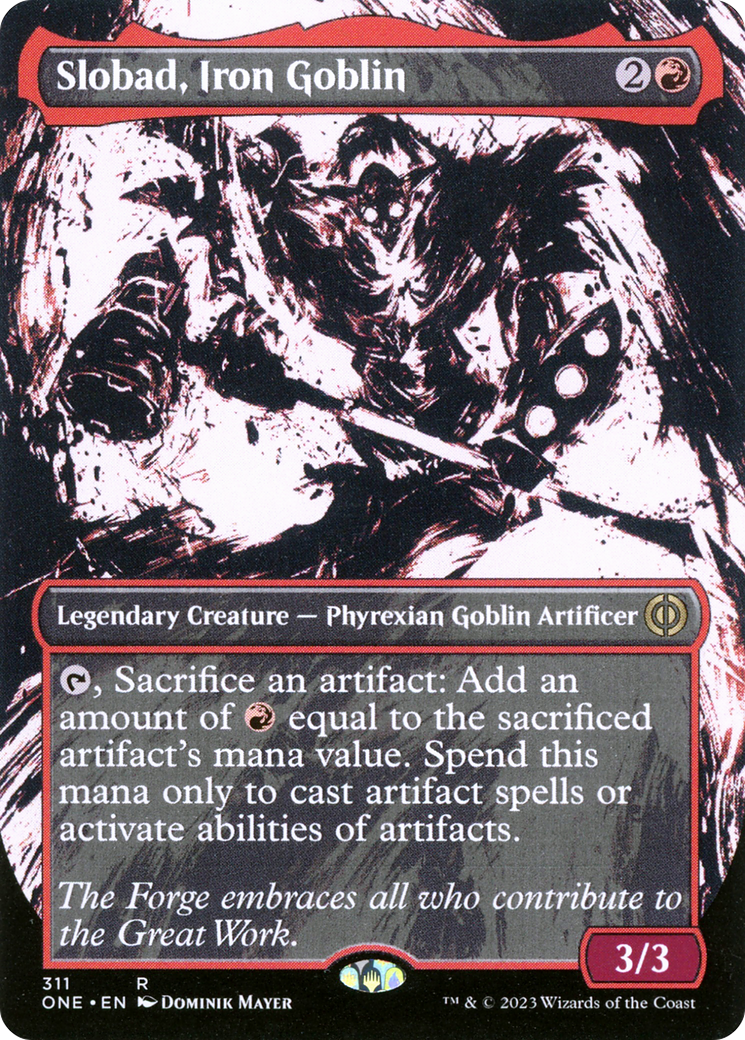Slobad, Iron Goblin (Borderless Ichor) [Phyrexia: All Will Be One] | Card Merchant Takapuna