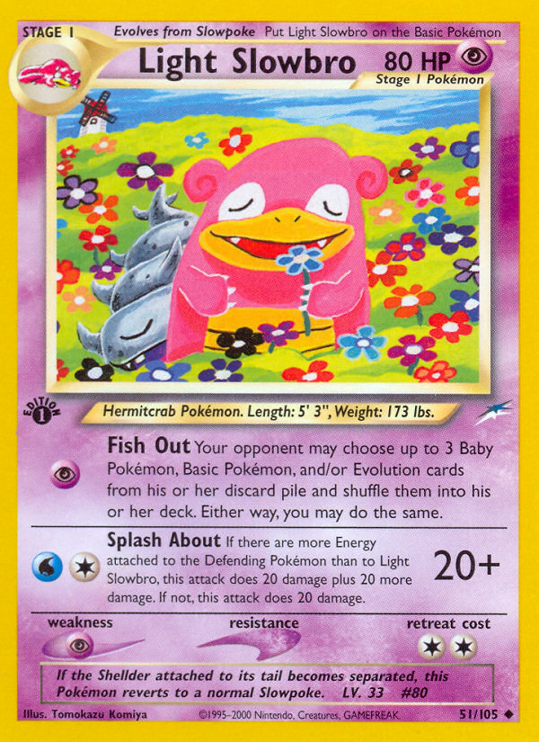 Light Slowbro (51/105) [Neo Destiny 1st Edition] | Card Merchant Takapuna