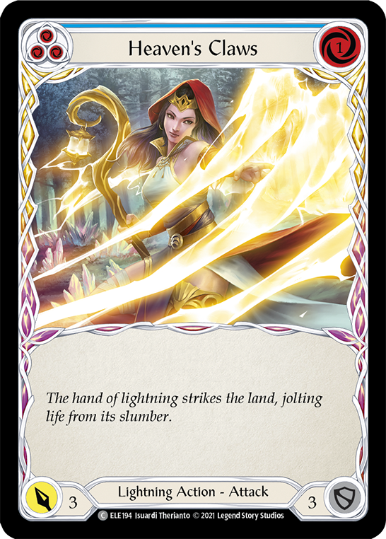 Heaven's Claws (Blue) [ELE194] (Tales of Aria)  1st Edition Rainbow Foil | Card Merchant Takapuna
