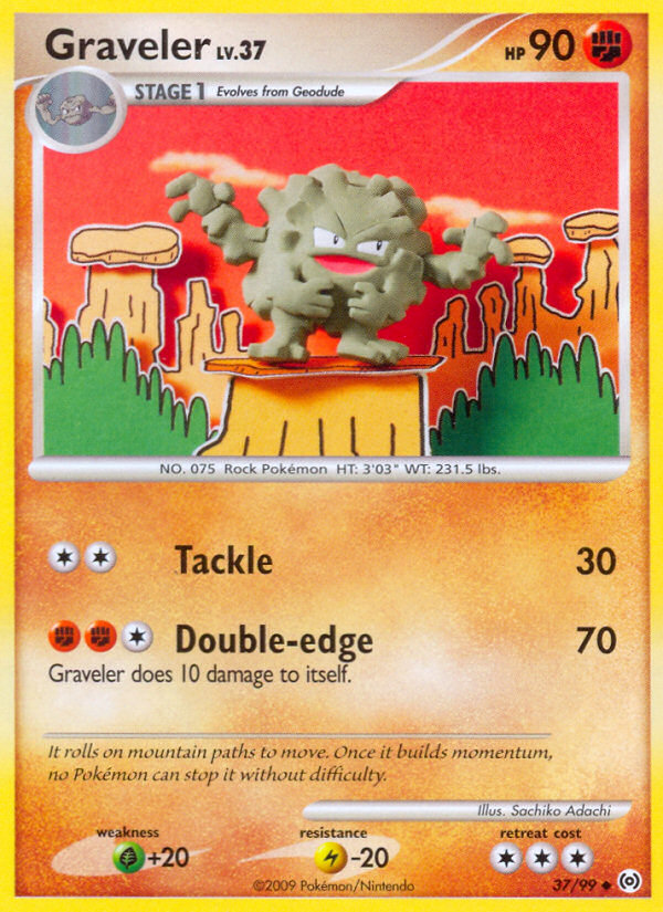Graveler (37/99) [Platinum: Arceus] | Card Merchant Takapuna