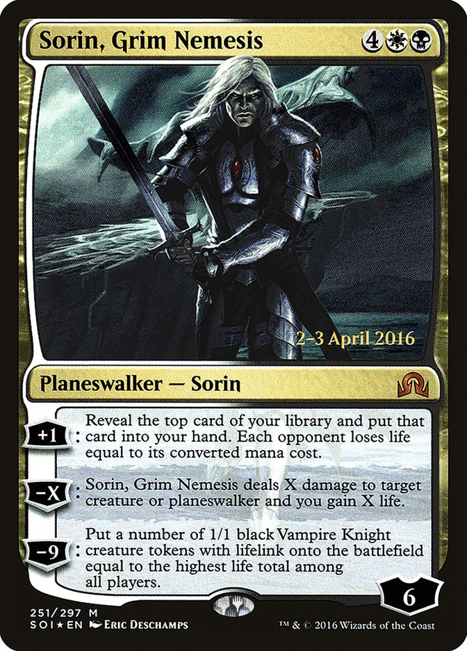 Sorin, Grim Nemesis [Shadows over Innistrad Prerelease Promos] | Card Merchant Takapuna