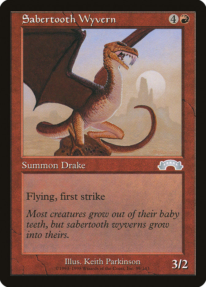 Sabertooth Wyvern [Exodus] | Card Merchant Takapuna