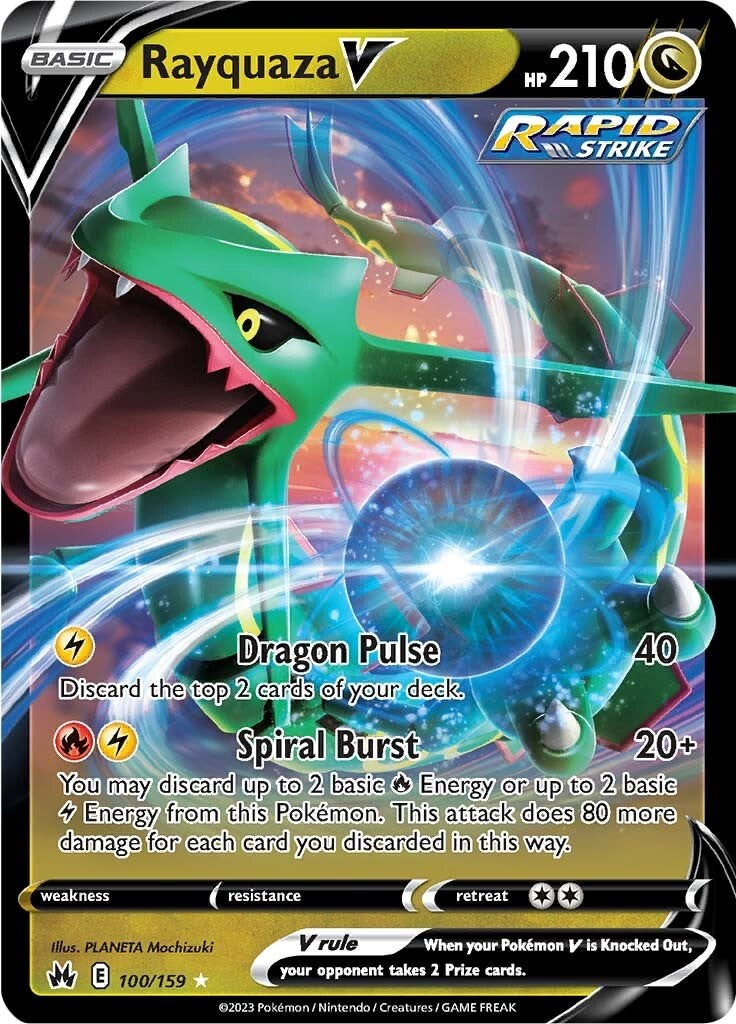 Rayquaza V (100/159) [Sword & Shield: Crown Zenith] | Card Merchant Takapuna
