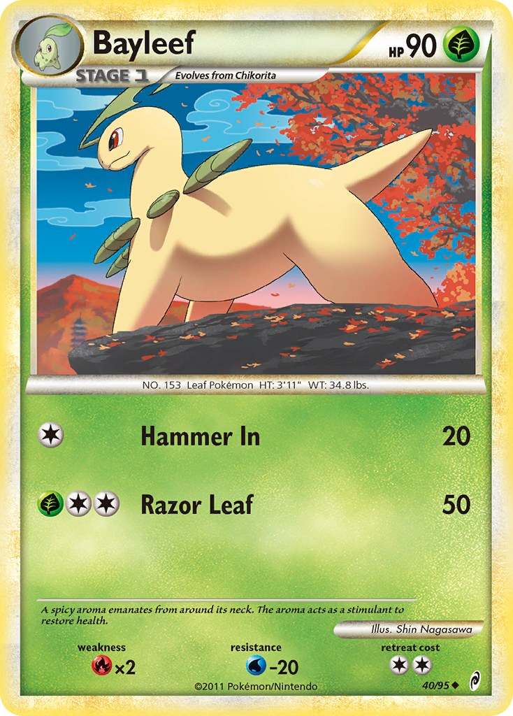 Bayleef (40/95) [HeartGold & SoulSilver: Call of Legends] | Card Merchant Takapuna