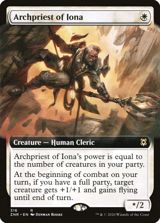 Archpriest of Iona (Extended Art) [Zendikar Rising] | Card Merchant Takapuna