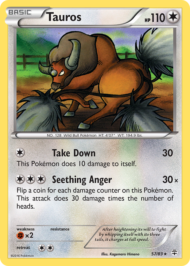 Tauros (57/83) [XY: Generations] | Card Merchant Takapuna