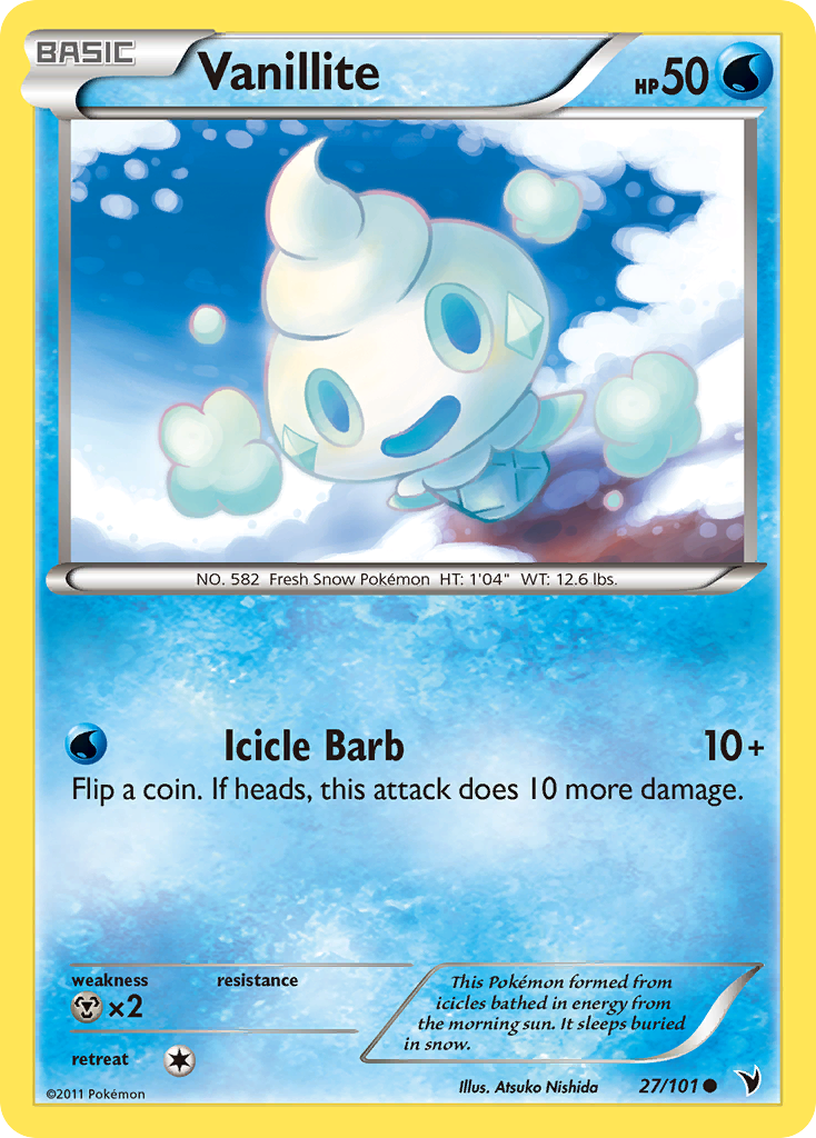 Vanillite (27/101) [Black & White: Noble Victories] | Card Merchant Takapuna