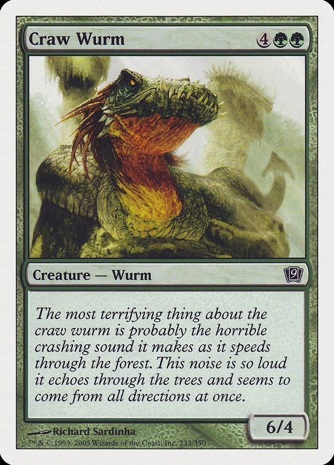 Craw Wurm [Ninth Edition] | Card Merchant Takapuna