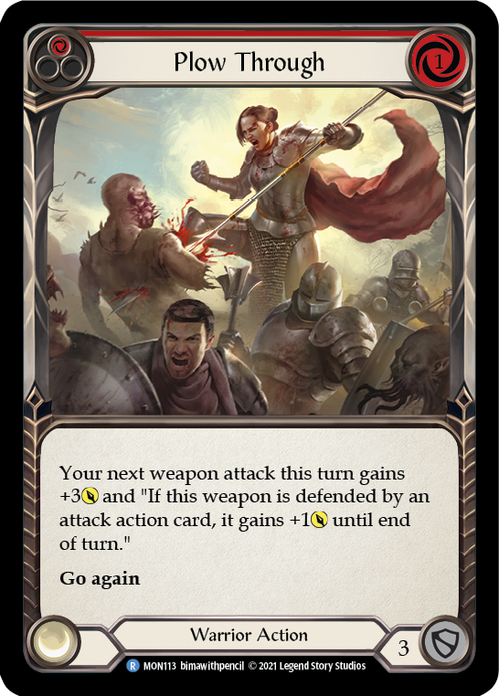 Plow Through (Red) [MON113] (Monarch)  1st Edition Normal | Card Merchant Takapuna