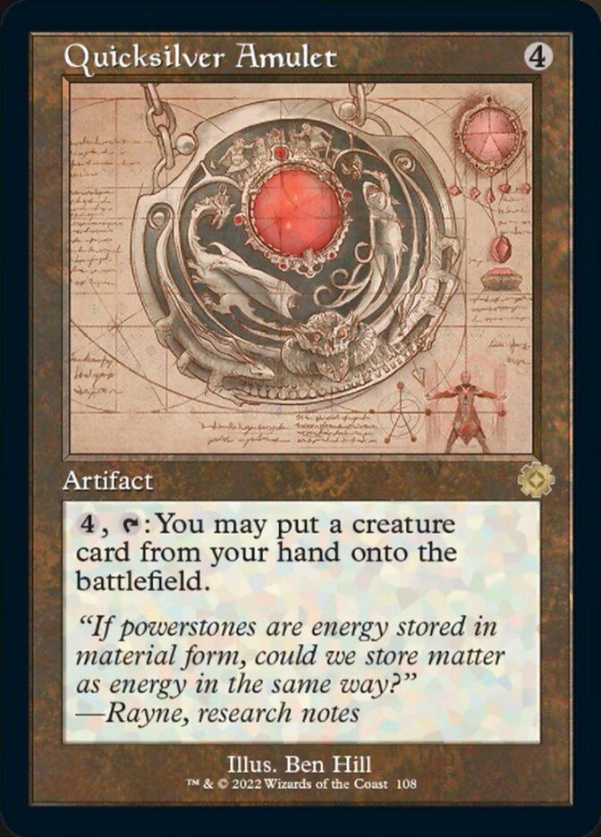 Quicksilver Amulet (Retro Schematic) [The Brothers' War Retro Artifacts] | Card Merchant Takapuna