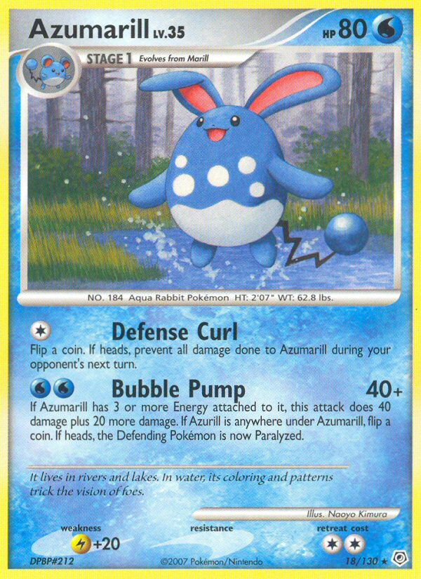 Azumarill (18/130) [Diamond & Pearl: Base Set] | Card Merchant Takapuna