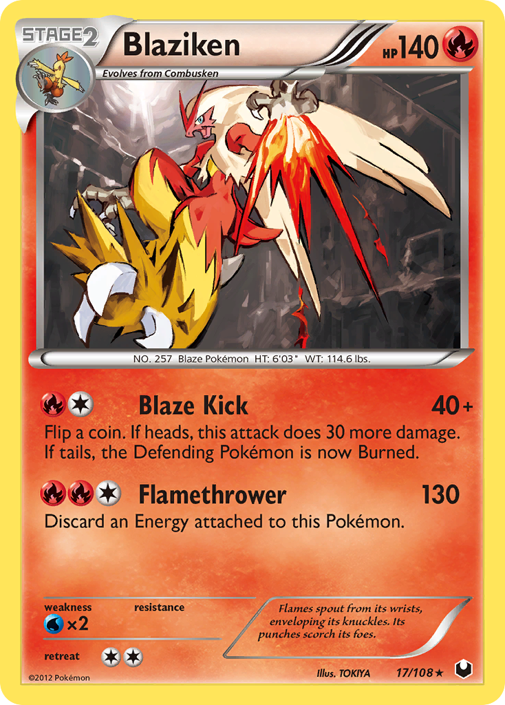 Blaziken (17/108) [Black & White: Dark Explorers] | Card Merchant Takapuna