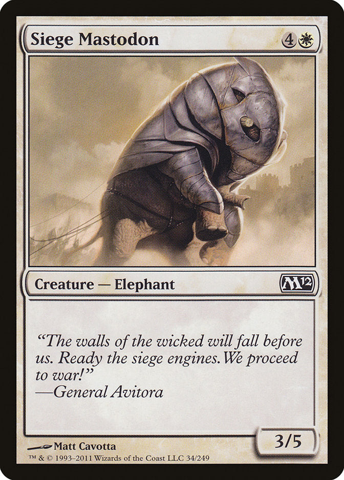 Siege Mastodon [Magic 2012] | Card Merchant Takapuna