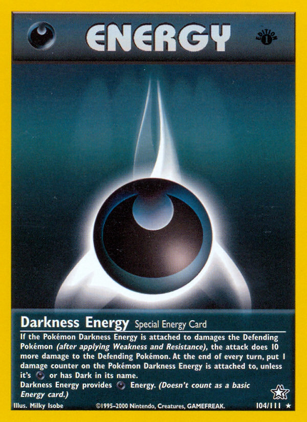 Darkness Energy (104/111) [Neo Genesis 1st Edition] | Card Merchant Takapuna