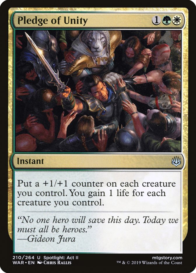 Pledge of Unity [War of the Spark] | Card Merchant Takapuna
