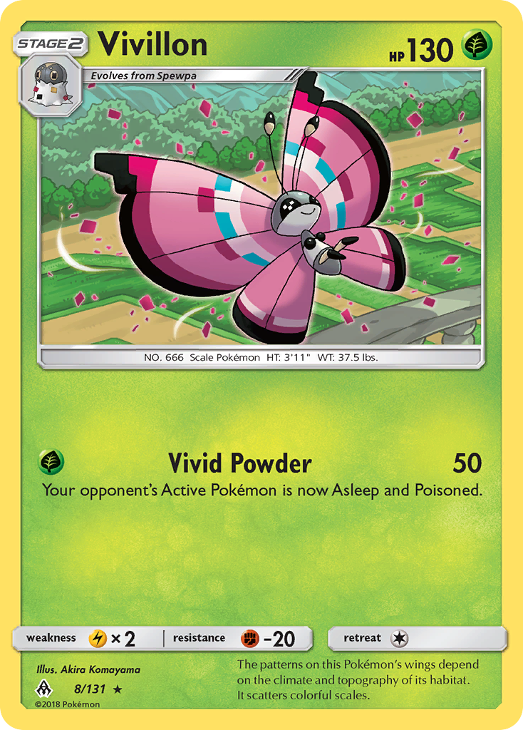 Vivillon (8/131) [Sun & Moon: Forbidden Light] | Card Merchant Takapuna
