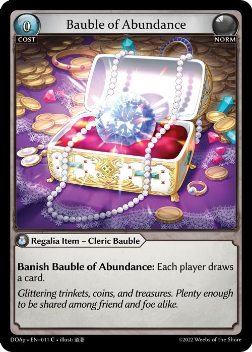 Bauble of Abundance (011) [Dawn of Ashes: Prelude] | Card Merchant Takapuna