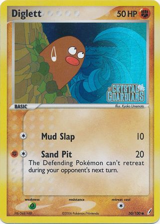 Diglett (50/100) (Stamped) [EX: Crystal Guardians] | Card Merchant Takapuna