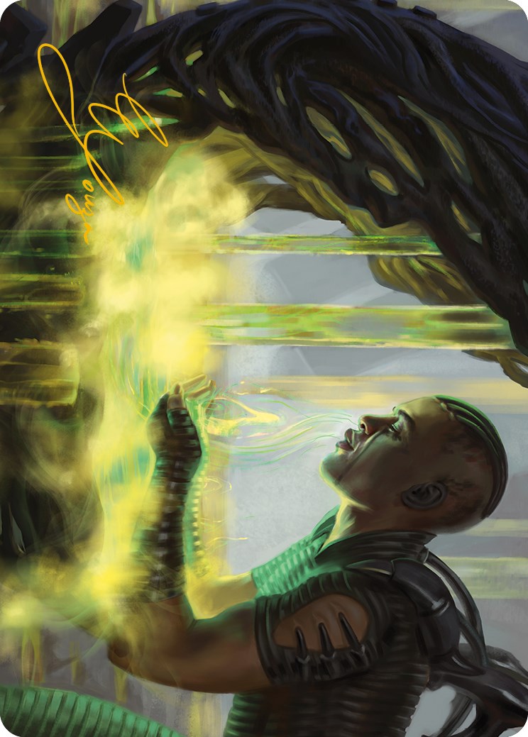 Necrogen Communion Art Card (Gold-Stamped Signature) [Phyrexia: All Will Be One Art Series] | Card Merchant Takapuna