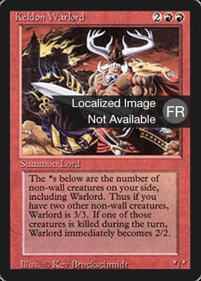 Keldon Warlord [Foreign Black Border] | Card Merchant Takapuna