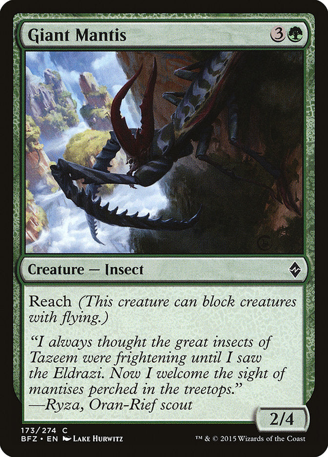 Giant Mantis [Battle for Zendikar] | Card Merchant Takapuna