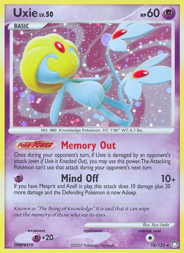 Uxie (18/123) [Diamond & Pearl: Mysterious Treasures] | Card Merchant Takapuna