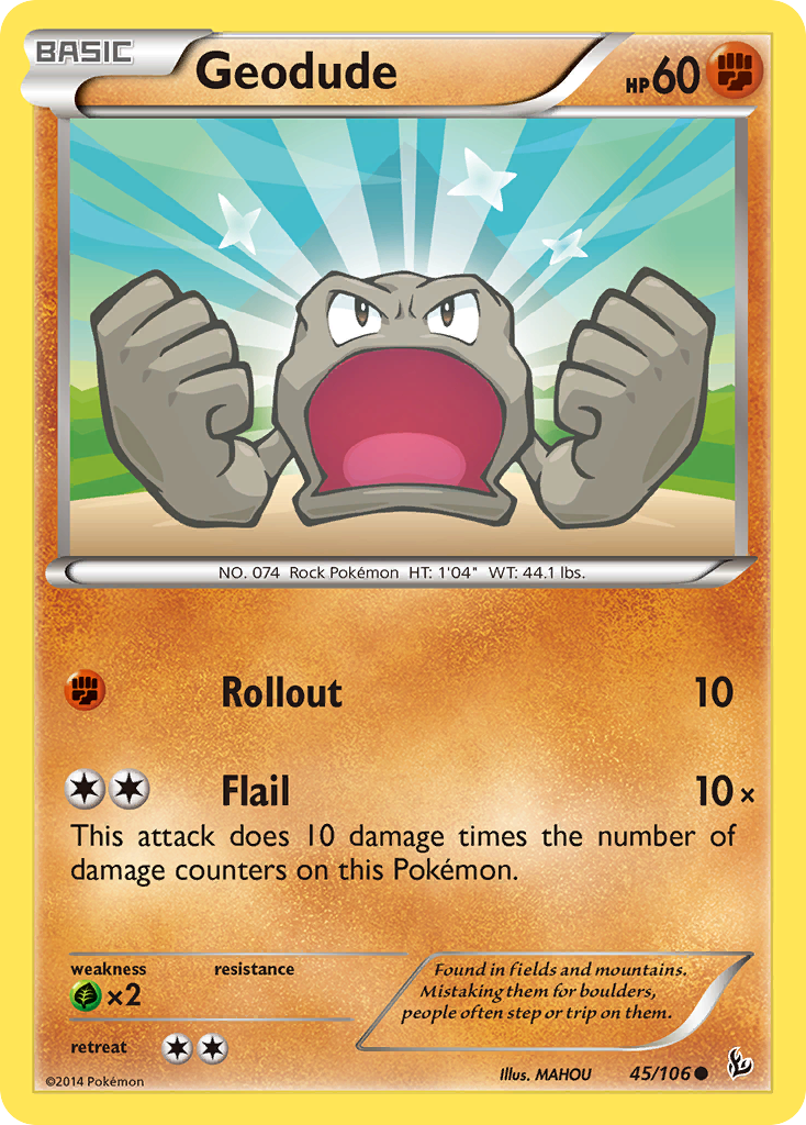 Geodude (45/106) [XY: Flashfire] | Card Merchant Takapuna