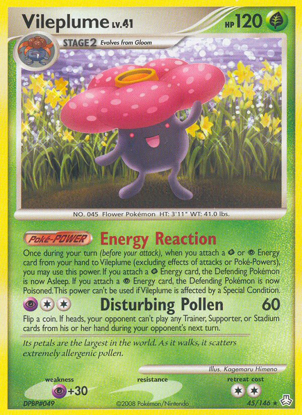 Vileplume (45/146) [Diamond & Pearl: Legends Awakened] | Card Merchant Takapuna