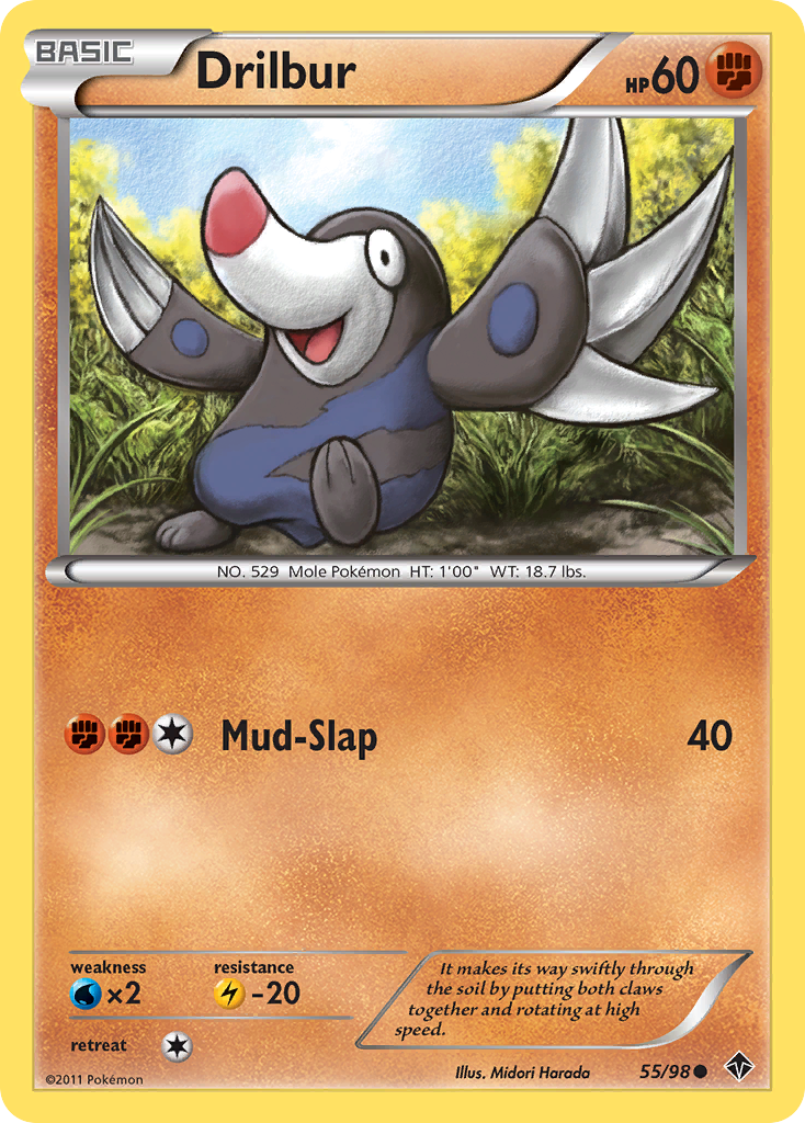 Drilbur (55/98) [Black & White: Emerging Powers] | Card Merchant Takapuna