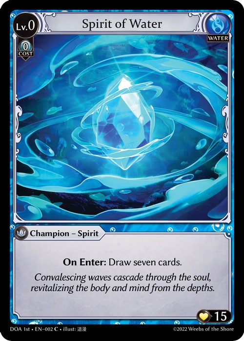 Spirit of Water (002) [Dawn of Ashes: 1st Edition] | Card Merchant Takapuna