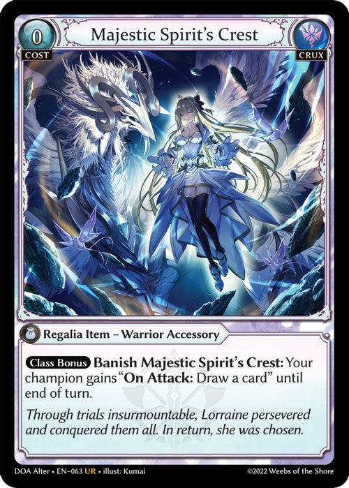 Majestic Spirit's Crest (063) [Dawn of Ashes: Alter Edition] | Card Merchant Takapuna