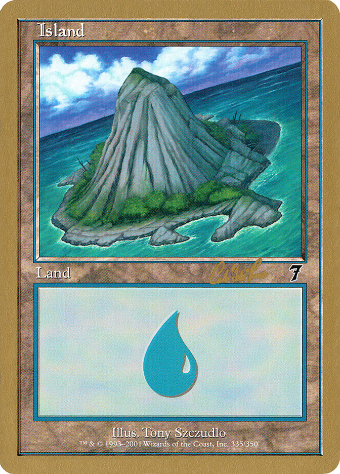 Island (cr335b) (Carlos Romao) [World Championship Decks 2002] | Card Merchant Takapuna