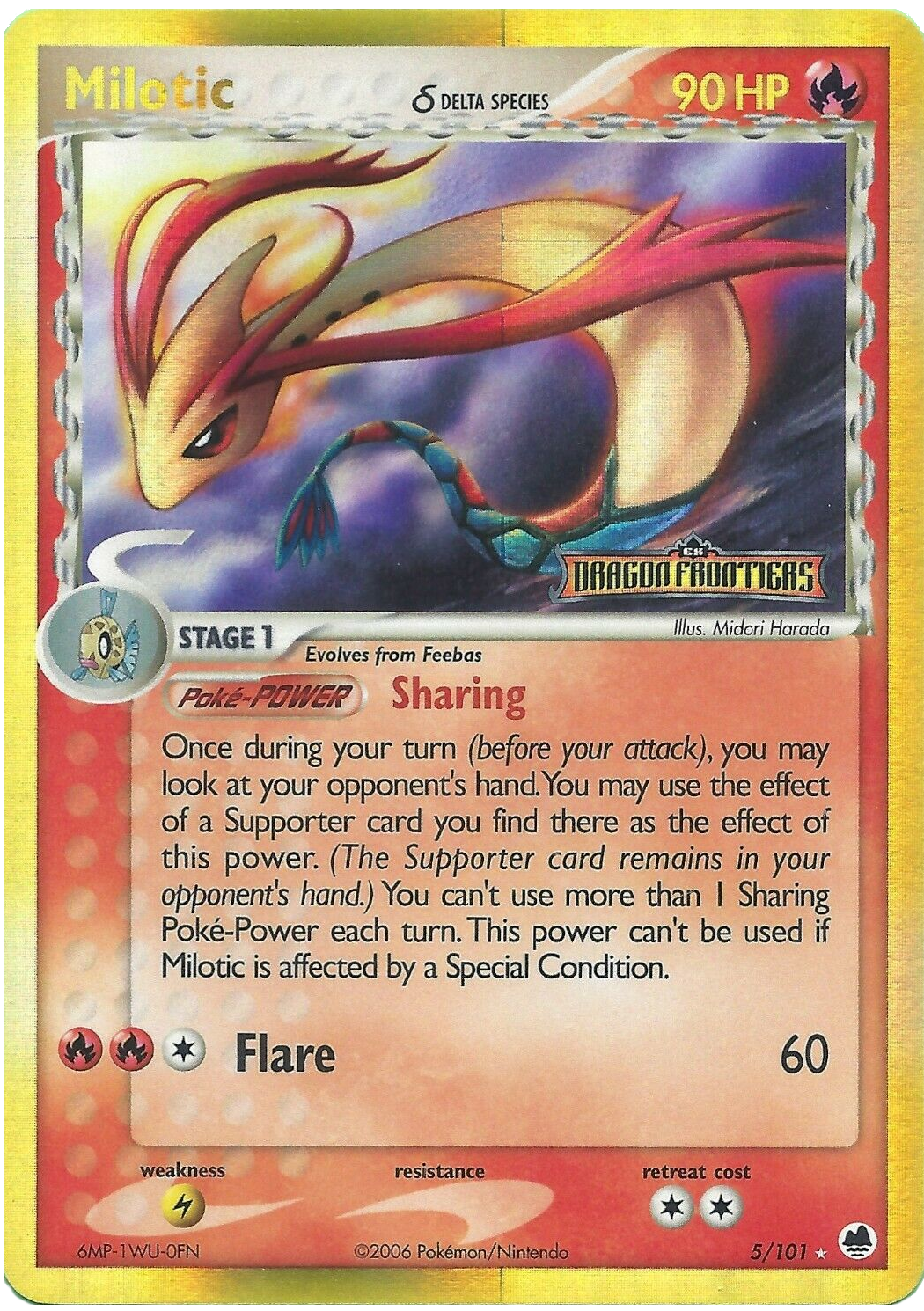 Milotic (5/101) (Delta Species) (Stamped) [EX: Dragon Frontiers] | Card Merchant Takapuna