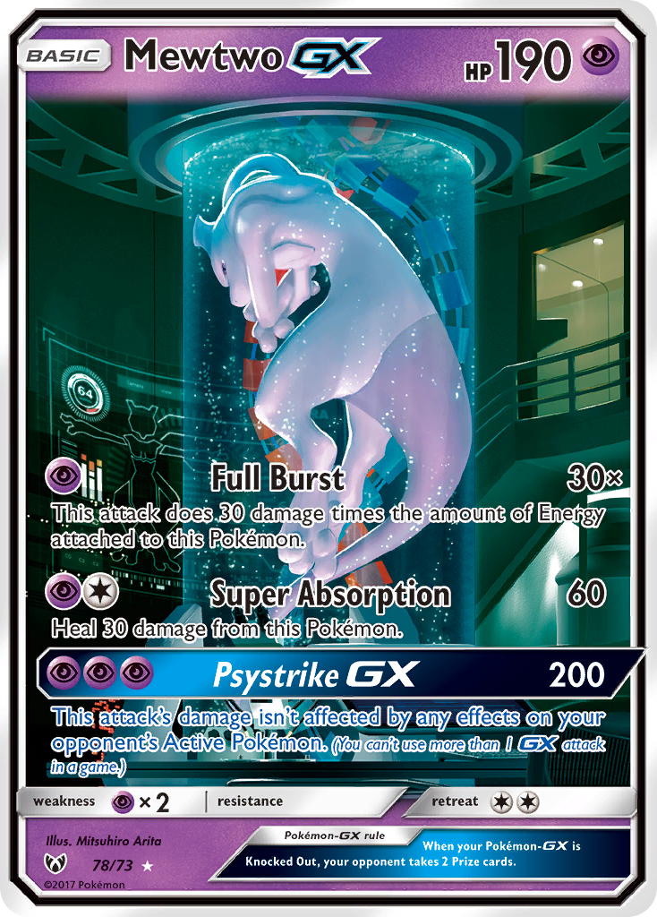 Mewtwo GX (78/73) [Sun & Moon: Shining Legends] | Card Merchant Takapuna