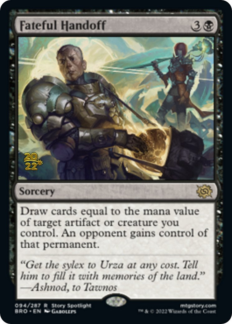 Fateful Handoff [The Brothers' War Prerelease Promos] | Card Merchant Takapuna