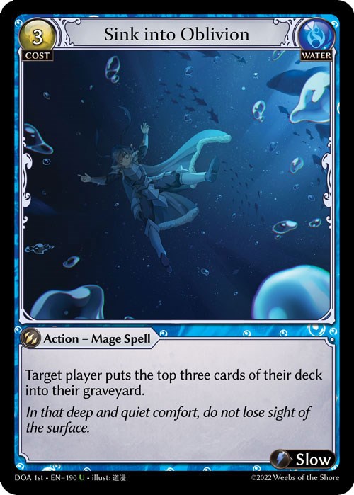 Sink into Oblivion (190) [Dawn of Ashes: 1st Edition] | Card Merchant Takapuna