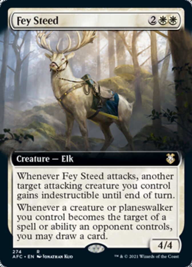Fey Steed (Extended Art) [Dungeons & Dragons: Adventures in the Forgotten Realms Commander] | Card Merchant Takapuna