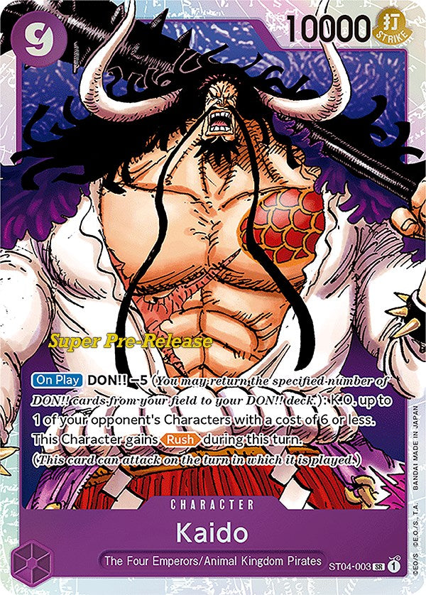 Kaido (003) [Super Pre-Release Starter Deck: Animal Kingdom Pirates] | Card Merchant Takapuna