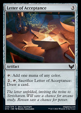 Letter of Acceptance [Strixhaven: School of Mages] | Card Merchant Takapuna
