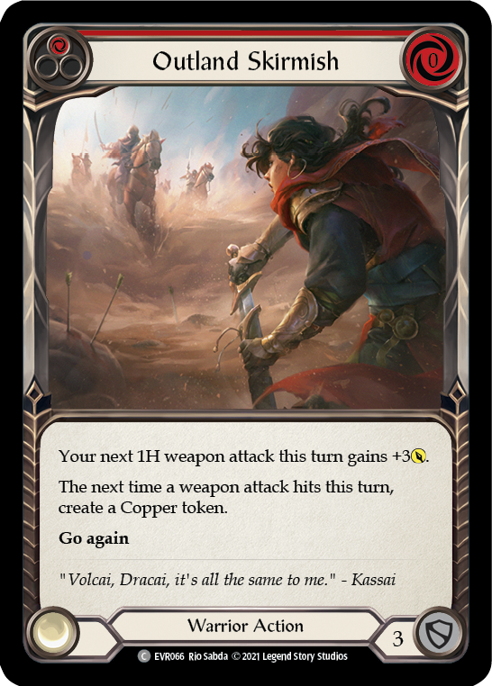 Outland Skirmish (Red) [EVR066] (Everfest)  1st Edition Rainbow Foil | Card Merchant Takapuna