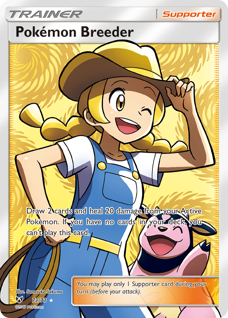 Pokemon Breeder (73/73) [Sun & Moon: Shining Legends] | Card Merchant Takapuna