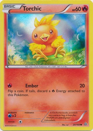 Torchic (25/160) (Sheen Holo) [XY: Primal Clash] | Card Merchant Takapuna