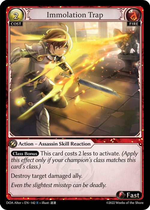 Immolation Trap (142) [Dawn of Ashes: Alter Edition] | Card Merchant Takapuna