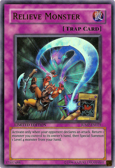 Relieve Monster [JUMP-EN021] Ultra Rare | Card Merchant Takapuna